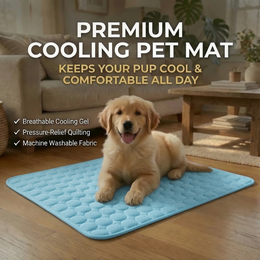 🐶❄️ Premium Cooling Pet Mat for Dogs & Cats – Extra Large Self-Cooling Summer Bed, Durable Ice Pad Blanket for Small, Medium & Large Pets