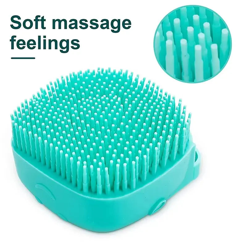 Pet Grooming Brush Tool Designed to Detangle and Fluff Fur Remove Loose Hair and Prevent Matting Features a Detachable Head for Easy Cleaning in the Shower or Bathtub