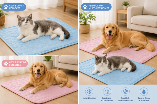 🐶❄️ Premium Cooling Pet Mat for Dogs & Cats – Extra Large Self-Cooling Summer Bed, Durable Ice Pad Blanket for Small, Medium & Large Pets