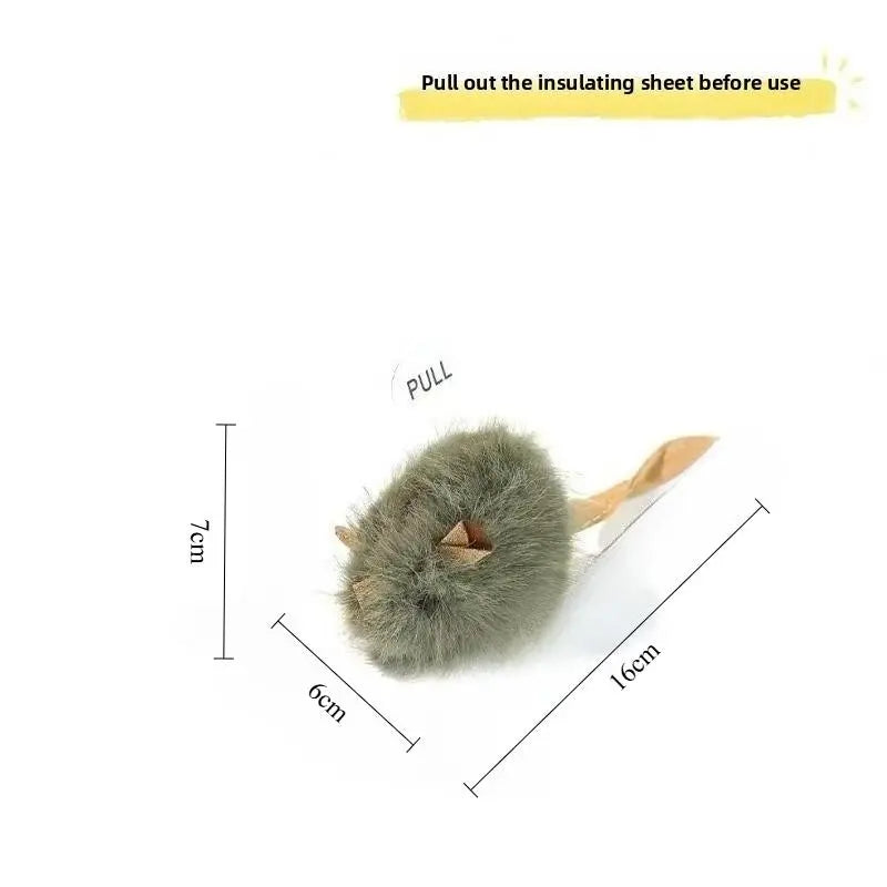 Cat Toy Interactive Plush Mouse Cat Toy Sound Mouse Toy Catnip Toy Bite Resistant Chew Toy for Cats Dogs Boredom Relief Pet Toy Gift