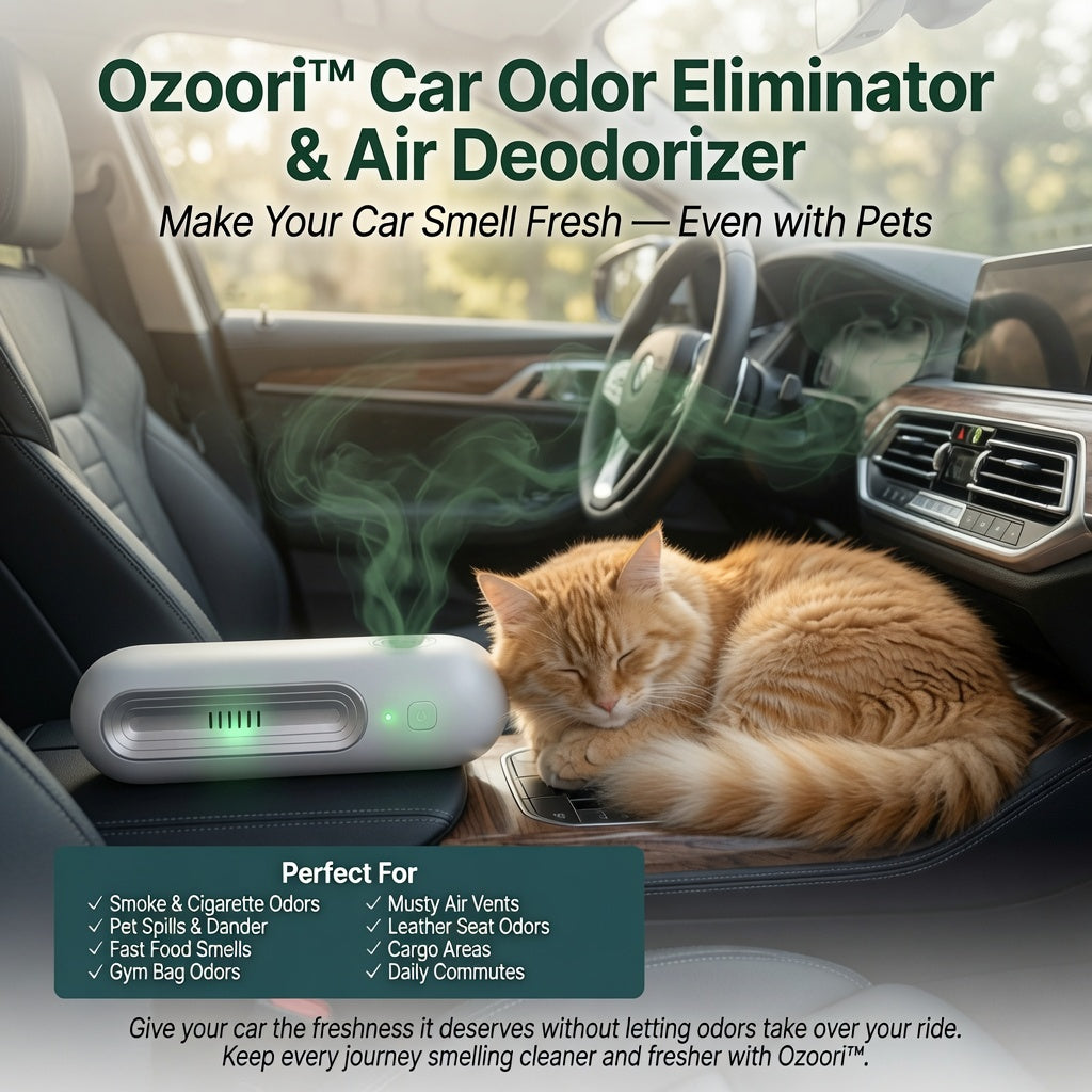 Ozoori Home Deodorizer & Air Purifier – Eliminates Odors from Refrigerator, Kitchen, Bathroom, Car, Pet Areas & More