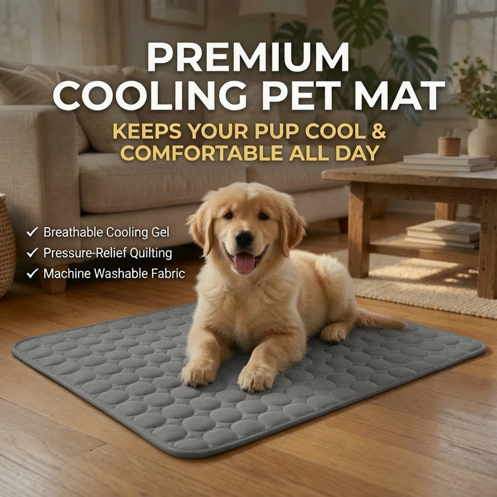 🐶❄️ Premium Cooling Pet Mat for Dogs & Cats – Extra Large Self-Cooling Summer Bed, Durable Ice Pad Blanket for Small, Medium & Large Pets