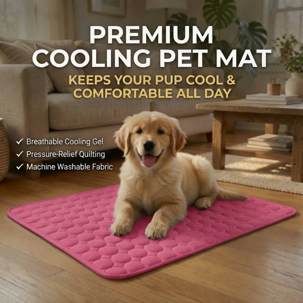 🐶❄️ Premium Cooling Pet Mat for Dogs & Cats – Extra Large Self-Cooling Summer Bed, Durable Ice Pad Blanket for Small, Medium & Large Pets