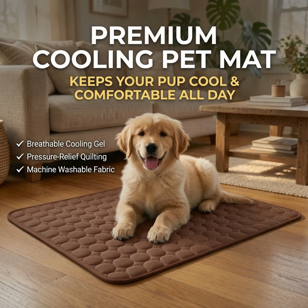 🐶❄️ Premium Cooling Pet Mat for Dogs & Cats – Extra Large Self-Cooling Summer Bed, Durable Ice Pad Blanket for Small, Medium & Large Pets